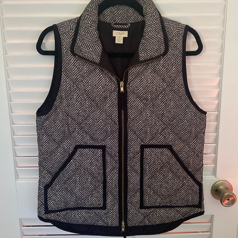 J Crew Houndstooth Pattern Vest